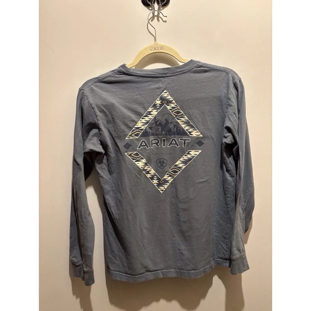 Boys Size M Ariat Designed Exclusively For Buckle Long Sleeve‎ Tshirt